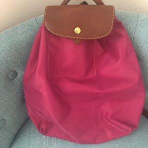 Longchamp Paris Pink Backpack